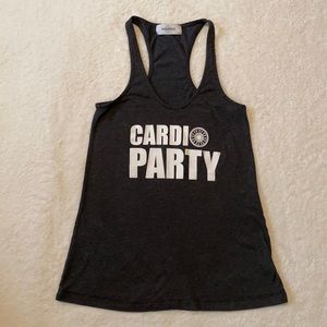 SoulCycle Women’s Cardio Party Charcoal Gray Racerback Tank Size S